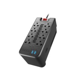 ESTABILIZADOR 8 TOMAS 1200VA/600W C/2USB 220V MARCA FORZA
