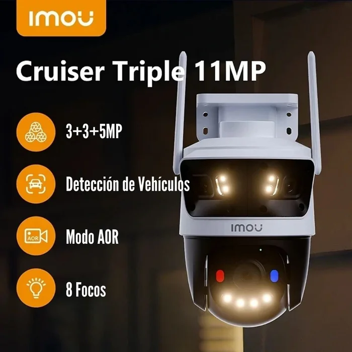 CRUICER 11 MP Triple Centinela Tri-View: visión impecable. MARCA IMOU - Imagen 2